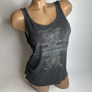 Harley-Davidson Womens Small Tank Top Rhinestone Wing Graphic Biker Festival Y2K
